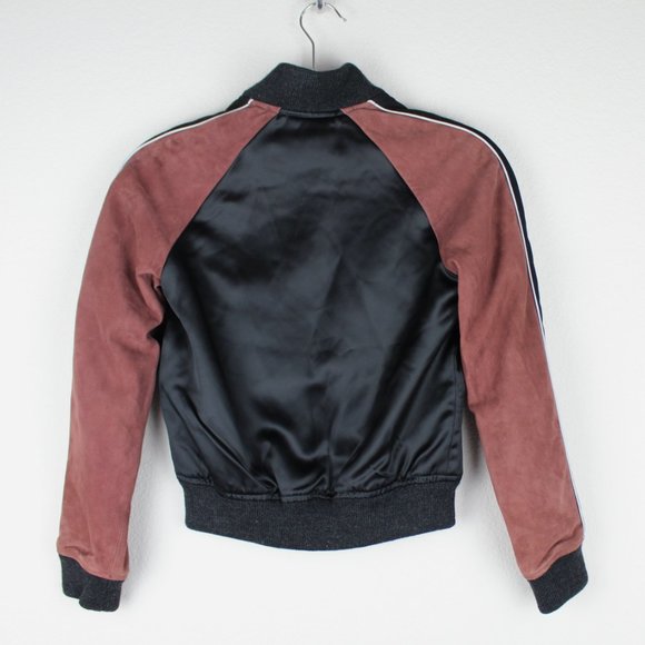 NWT ALLSAINTS Satin & Suede Bomber Jacket - Picture 6 of 14